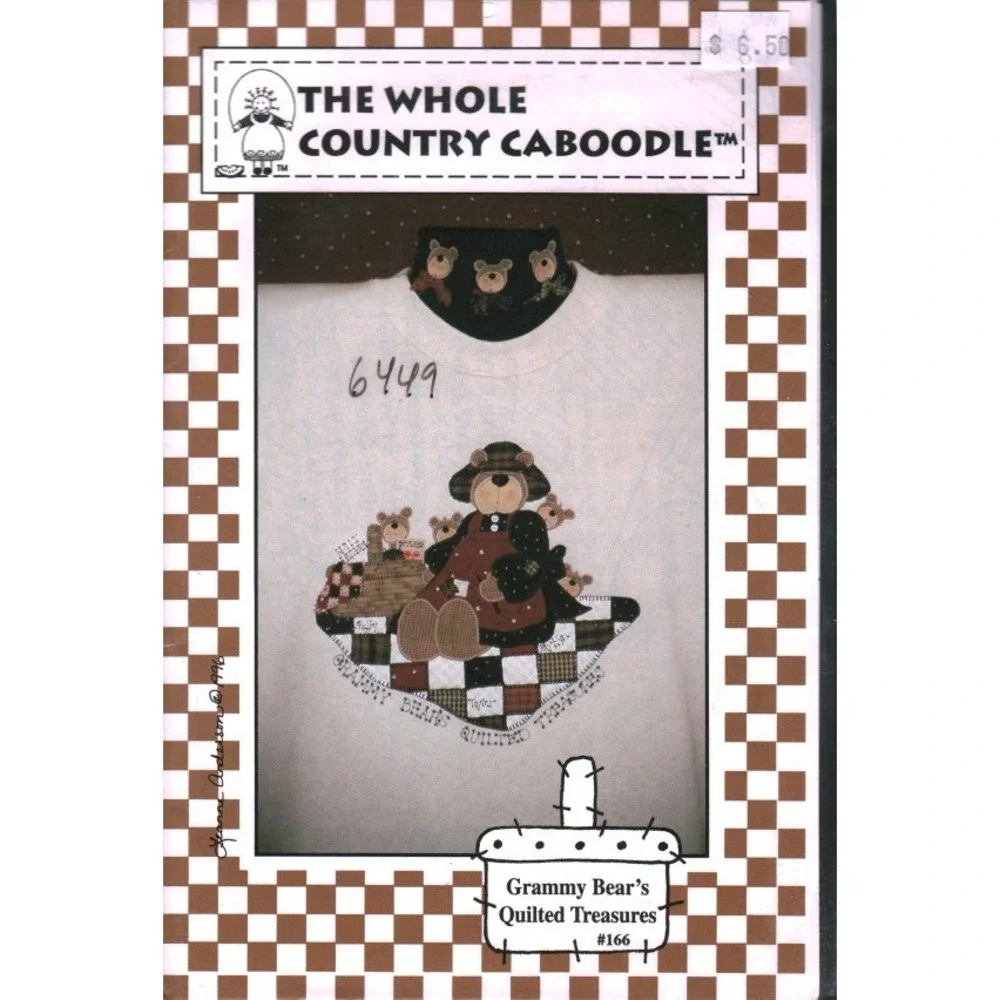 The‎ Whole Country Caboodle Grammy Bears Quilted Treasures Applique Pattern 6449